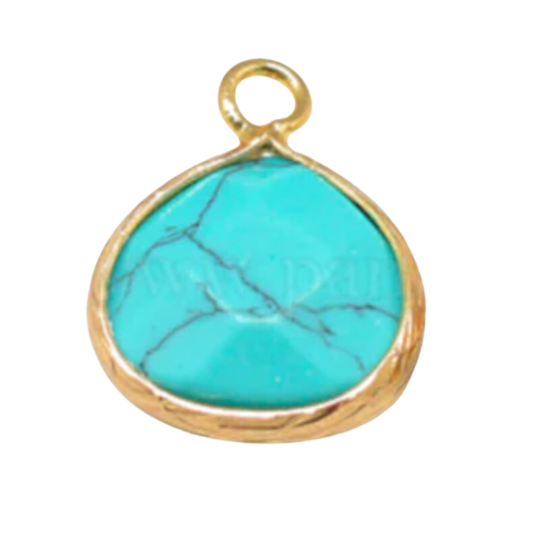 Turquoise Teardrop Charm