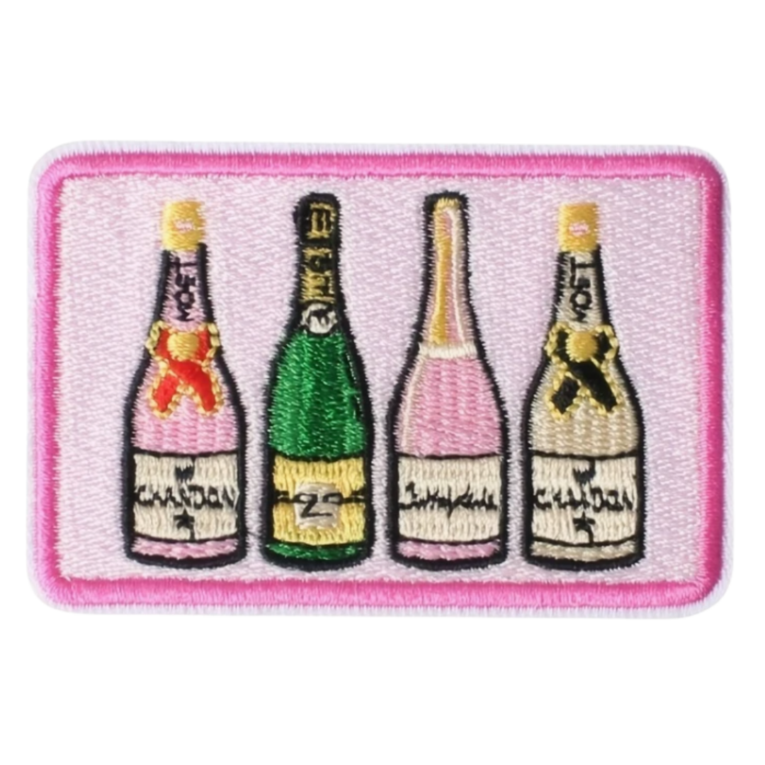 Champagne Bottles Patch