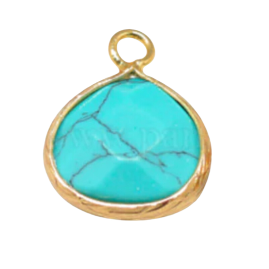 Turquoise Teardrop Charm