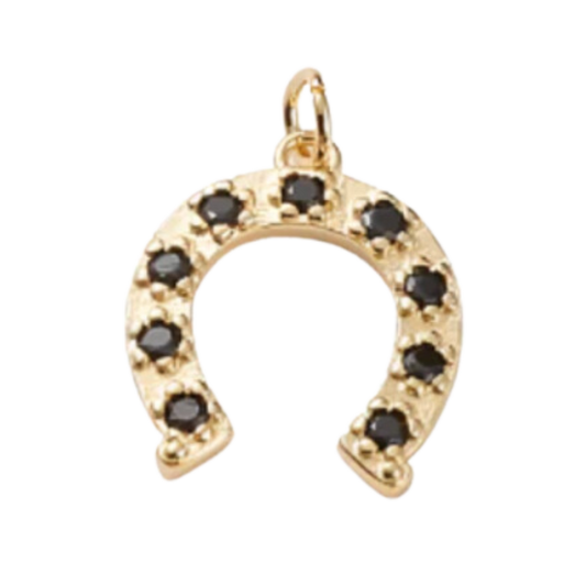 Black Horseshoe Charm