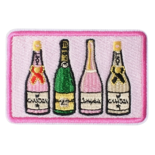 Champagne Bottles Patch