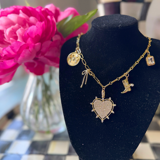 Lassoed Heart Charm Necklace