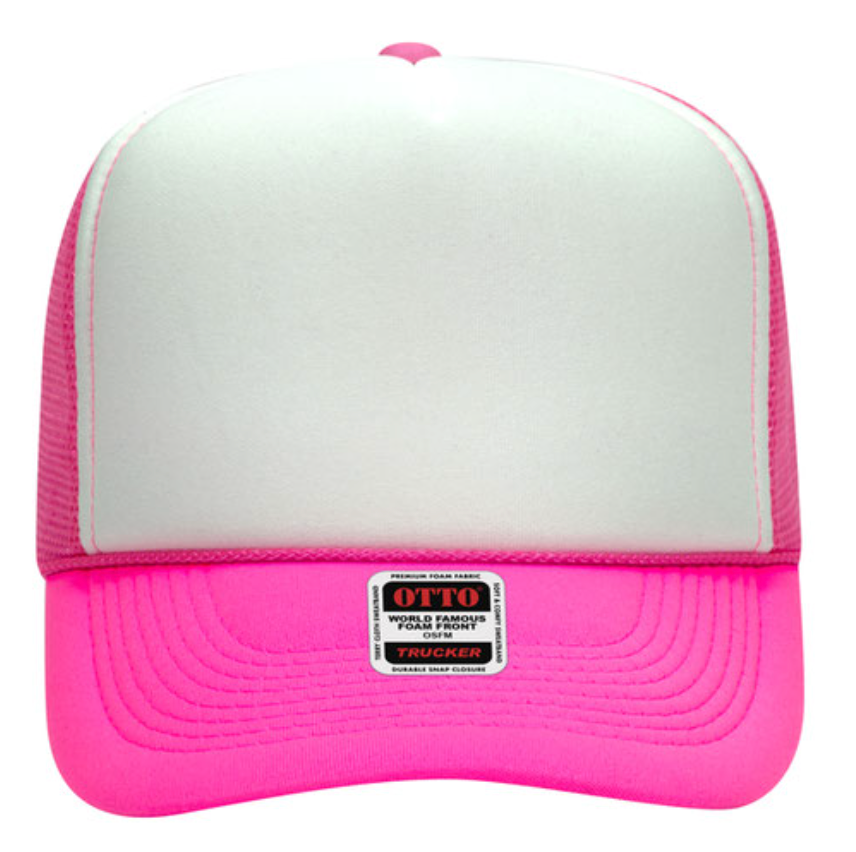 Neon Pink and White Hat